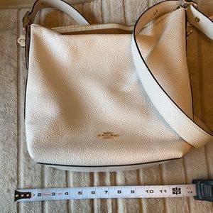 Cream Medium Sized Crossbody Coach Purse